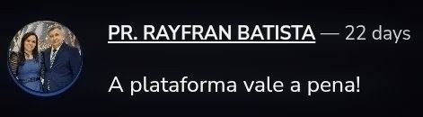 Depoimento Pr. Rayfran Batista